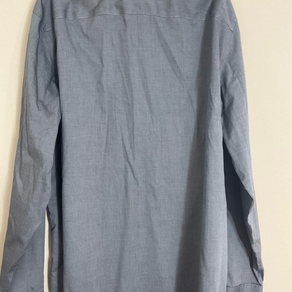 UNTUCKit Shirt Men's Size XXL Navy Blue Button Down Red Trim Long Sleeve Preppy - Picture 3 of 8